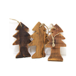 Choinka z drewna egzotycznego Wisząca 20cm